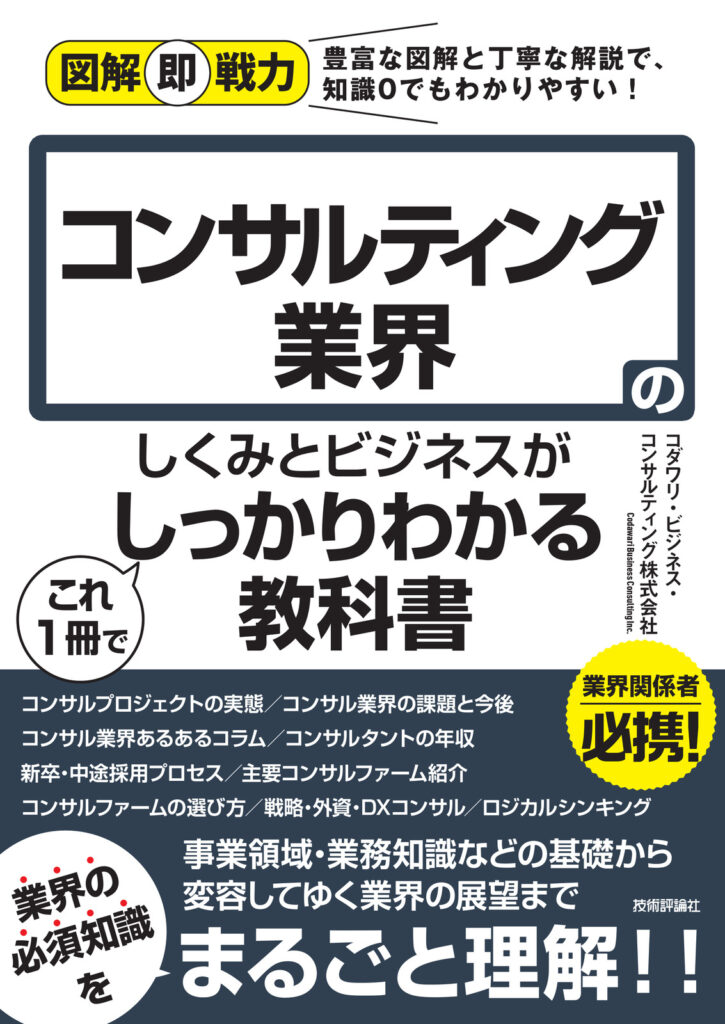 コンサルティング業界実用書　コンサルティング業界のしくみとビジネスがこれ１冊でしっかりわかる教科書